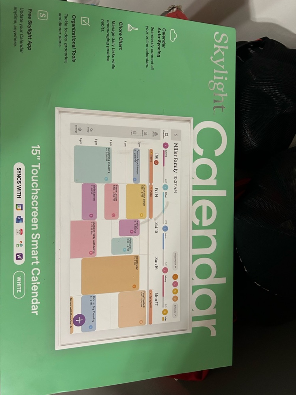Skylight Calendar 15" Touchscreen Smart Calendar - Mint Green